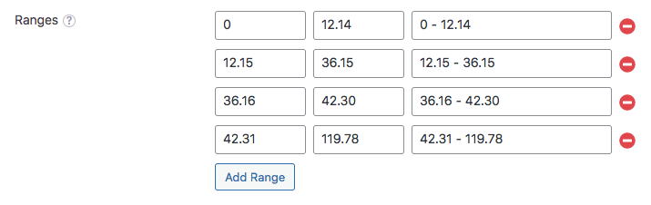 Using decimals in Range List ranges.
