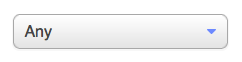 A cross-browser styled select dropdown in a Range List facet.